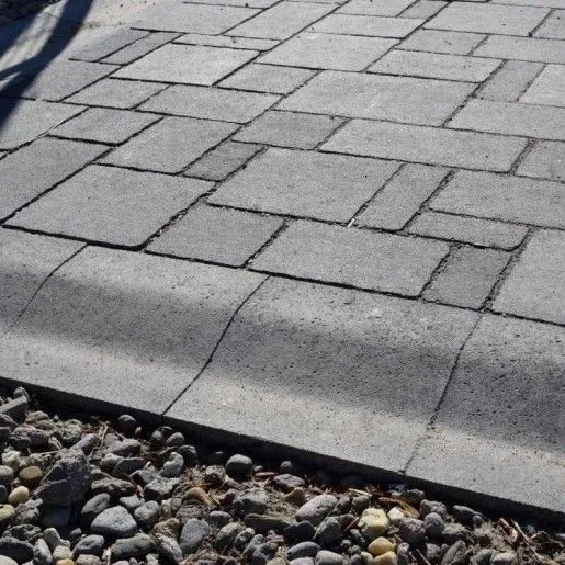 Block paving finished with a kerb edge